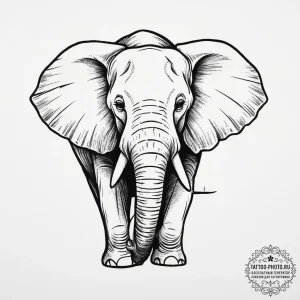 Tattoo sketch loxodon trunk, concept art for... - эскиз тату (№1756284151_0, 27.08.2025 08:42) — tattoo-photo.ru