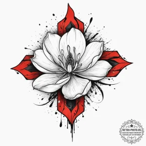 Tattoo sketch magnolia flower, artistic tatto... - эскиз тату (№1756285135_0, 27.08.2025 08:58) — tattoo-photo.ru