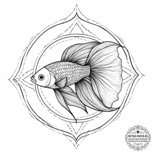 Tattoo sketch betta fish, tattoo sketch desig... - эскиз тату (№1756287904_0, 27.08.2025 09:45) — tattoo-photo.ru