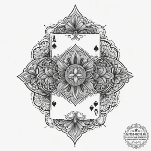 Tattoo sketch royal flush, artistic tattoo sk... - эскиз тату (№1756291462_0, 27.08.2025 10:44) — tattoo-photo.ru