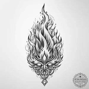 Tattoo sketch fire elemental - эскиз тату (№1756291856_0, 27.08.2025 10:50) — tattoo-photo.ru