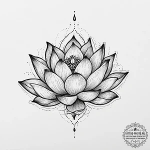 Tattoo sketch lotus, tattoo flash sheet desig... - эскиз тату (№1756293239_0, 27.08.2025 11:13) — tattoo-photo.ru