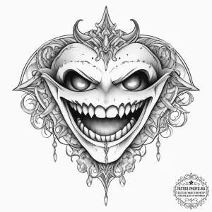 Tattoo sketch goth vampire teeth, artistic ta... - эскиз тату (№1756293835_0, 27.08.2025 11:23) — tattoo-photo.ru