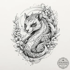 Tattoo sketch lemur, artistic tattoo sketch,... - эскиз тату (№1756294032_0, 27.08.2025 11:27) — tattoo-photo.ru