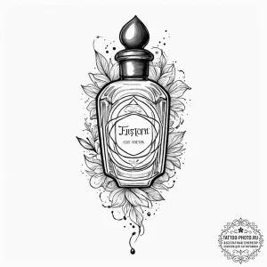 Tattoo sketch perfume tattoo, ink illustratio... - эскиз тату (№1756294435_0, 27.08.2025 11:33) — tattoo-photo.ru