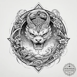 Tattoo sketch wiccan pentacle, artistic tatto... - эскиз тату (№1756295626_0, 27.08.2025 11:53) — tattoo-photo.ru