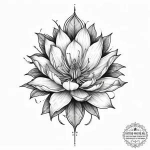 Tattoo sketch night-blooming cereus flower, t... - эскиз тату (№1756299265_0, 27.08.2025 12:54) — tattoo-photo.ru