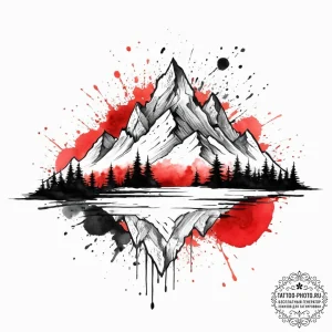 Tattoo sketch mountain, artistic tattoo sketc... - эскиз тату (№1756299868_0, 27.08.2025 13:04) — tattoo-photo.ru