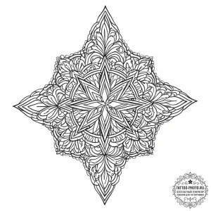 Tattoo sketch slavic embroidery pattern with... - эскиз тату (№1756300463_0, 27.08.2025 13:14) — tattoo-photo.ru