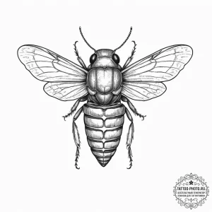 Tattoo sketch cicada, concept art for tattoo,... - эскиз тату (№1756302065_0, 27.08.2025 13:41) — tattoo-photo.ru