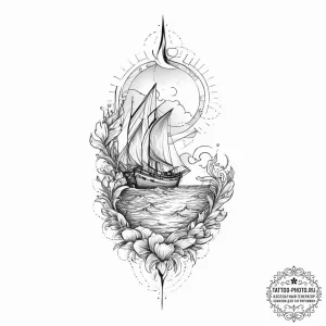 Tattoo sketch океан, artistic tattoo sketch,... - эскиз тату (№1756302827_0, 27.08.2025 13:53) — tattoo-photo.ru