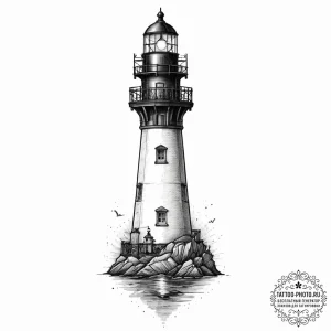 Tattoo sketch lighthouse, tattoo drawing outl... - эскиз тату (№1756303220_0, 27.08.2025 14:00) — tattoo-photo.ru