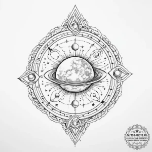 Tattoo sketch cosmic fable - эскиз тату (№1756306985_0, 27.08.2025 15:03) — tattoo-photo.ru