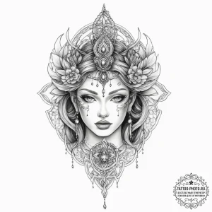Tattoo sketch mystical narrative - эскиз тату (№1756307765_0, 27.08.2025 15:16) — tattoo-photo.ru