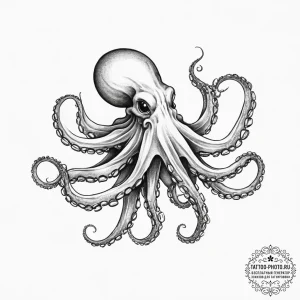 Tattoo sketch осьминог - эскиз тату (№1756308130_0, 27.08.2025 15:22) — tattoo-photo.ru