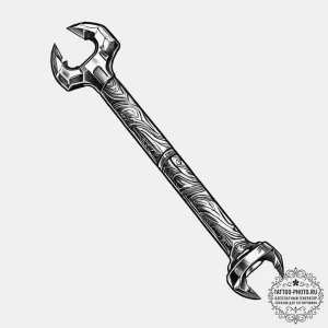 Tattoo sketch plumber wrench and pipes, tatto... - эскиз тату (№1756308915_0, 27.08.2025 15:35) — tattoo-photo.ru