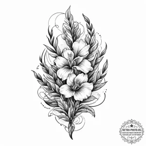Tattoo sketch snapdragon flower, concept art... - эскиз тату (№1756311266_0, 27.08.2025 16:14) — tattoo-photo.ru
