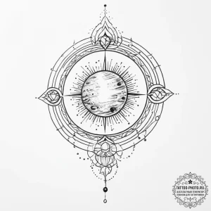 Tattoo sketch cosmic presence - эскиз тату (№1756311463_0, 27.08.2025 16:17) — tattoo-photo.ru