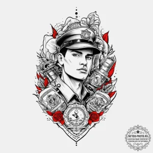 Tattoo sketch security guard a person with a... - эскиз тату (№1756315258_0, 27.08.2025 17:20) — tattoo-photo.ru