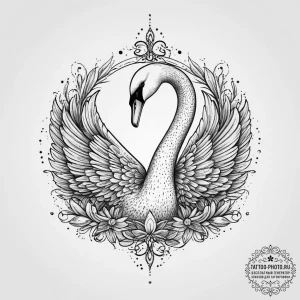 Tattoo sketch swan tattoo, ink illustration f... - эскиз тату (№1756316664_0, 27.08.2025 17:44) — tattoo-photo.ru