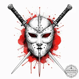 Tattoo sketch fencing sword and mask, concept... - эскиз тату (№1756320657_0, 27.08.2025 18:50) — tattoo-photo.ru