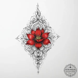 Tattoo sketch red - эскиз тату (№1756321853_0, 27.08.2025 19:10) — tattoo-photo.ru