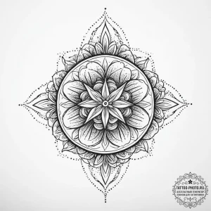 Tattoo sketch flower of life pattern, tattoo... - эскиз тату (№1756322444_0, 27.08.2025 19:20) — tattoo-photo.ru