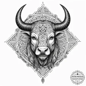Tattoo sketch minotaur with a maze, concept a... - эскиз тату (№1756322643_0, 27.08.2025 19:24) — tattoo-photo.ru