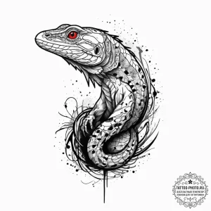 Tattoo sketch perentie, artistic tattoo sketc... - эскиз тату (№1756323230_0, 27.08.2025 19:33) — tattoo-photo.ru
