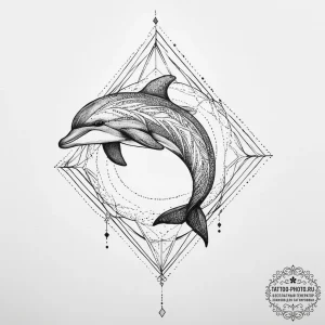 Tattoo sketch дельфин, tattoo line art, vibra... - эскиз тату (№1756323426_0, 27.08.2025 19:37) — tattoo-photo.ru