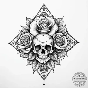 Tattoo sketch amethyst, concept art for tatto... - эскиз тату (№1756323831_0, 27.08.2025 19:43) — tattoo-photo.ru
