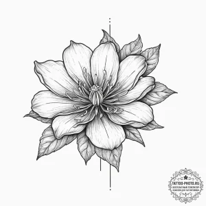 Tattoo sketch eggplant flower, concept art fo... - эскиз тату (№1756324819_0, 27.08.2025 20:00) — tattoo-photo.ru