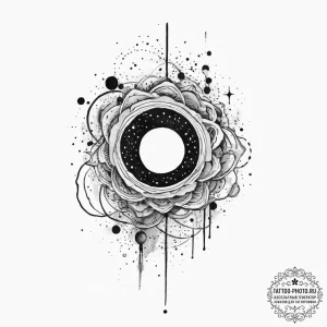 Tattoo sketch cosmic universe, tattoo drawing... - эскиз тату (№1756327421_0, 27.08.2025 20:43) — tattoo-photo.ru