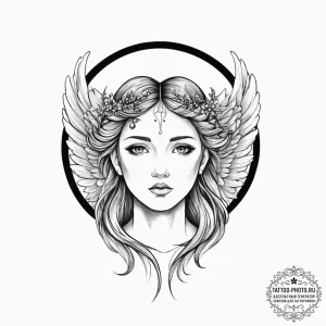 Tattoo sketch angel halo, tattoo sketch desig... - эскиз тату (№1756327619_0, 27.08.2025 20:46) — tattoo-photo.ru