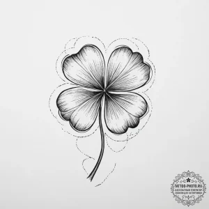 Tattoo sketch clover - эскиз тату (№1756328416_0, 27.08.2025 21:00) — tattoo-photo.ru
