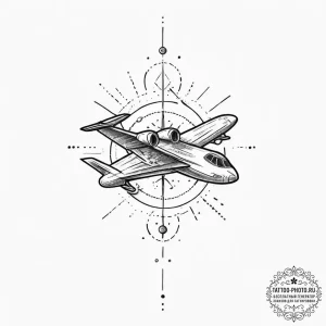 Tattoo sketch cosmic plane, tattoo sketch des... - эскиз тату (№1756328616_0, 27.08.2025 21:03) — tattoo-photo.ru