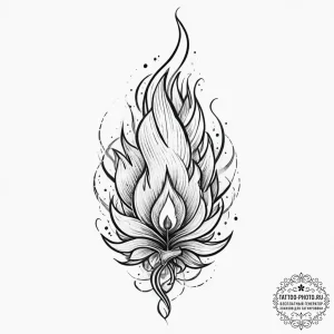 Tattoo sketch fire - эскиз тату (№1756329214_0, 27.08.2025 21:13) — tattoo-photo.ru