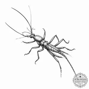 Tattoo sketch water stick insect - эскиз тату (№1756330615_0, 27.08.2025 21:36) — tattoo-photo.ru