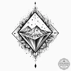 Tattoo sketch diamond tattoo, tattoo drawing... - эскиз тату (№1756331224_0, 27.08.2025 21:47) — tattoo-photo.ru
