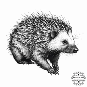 Tattoo sketch porcupine - эскиз тату (№1756333030_0, 27.08.2025 22:17) — tattoo-photo.ru