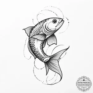Tattoo sketch yo-yo loach - эскиз тату (№1756334035_0, 27.08.2025 22:33) — tattoo-photo.ru