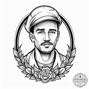 Tattoo sketch great depression with a farmer,... - эскиз тату (№1756334429_0, 27.08.2025 22:40) — tattoo-photo.ru