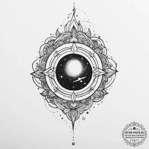 Tattoo sketch cosmic representation, concept... - эскиз тату (№1756335630_0, 27.08.2025 23:00) — tattoo-photo.ru