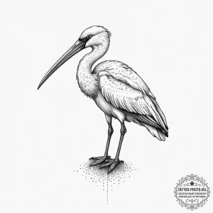 Tattoo sketch puns a ibis that says "i'm a ib... - эскиз тату (№1756336030_0, 27.08.2025 23:07) — tattoo-photo.ru