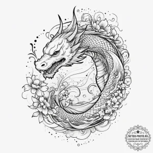 Tattoo sketch mystical narrative, tattoo line... - эскиз тату (№1756336619_0, 27.08.2025 23:16) — tattoo-photo.ru