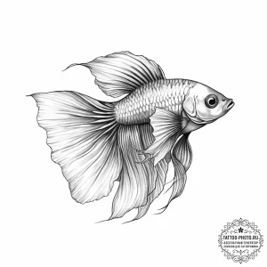 Tattoo sketch betta fish, tattoo sketch desig... - эскиз тату (№1756336823_0, 27.08.2025 23:20) — tattoo-photo.ru