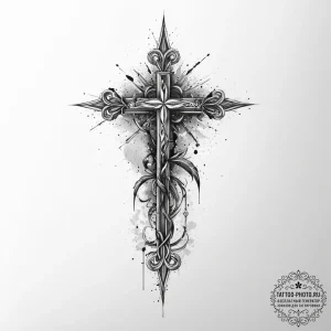 Tattoo sketch blessed narrative, concept art... - эскиз тату (№1756339802_0, 28.08.2025 00:10) — tattoo-photo.ru