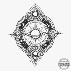 Tattoo sketch cosmic realm, tattoo flash shee... - эскиз тату (№1756341992_0, 28.08.2025 00:46) — tattoo-photo.ru
