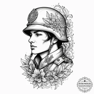 Tattoo sketch soldier with a document, tattoo... - эскиз тату (№1756342382_0, 28.08.2025 00:53) — tattoo-photo.ru