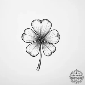 Tattoo sketch clover - эскиз тату (№1756343777_0, 28.08.2025 01:16) — tattoo-photo.ru